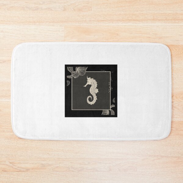 Item preview, Tan Seahorse On Black Background designed and sold by Mizjean.