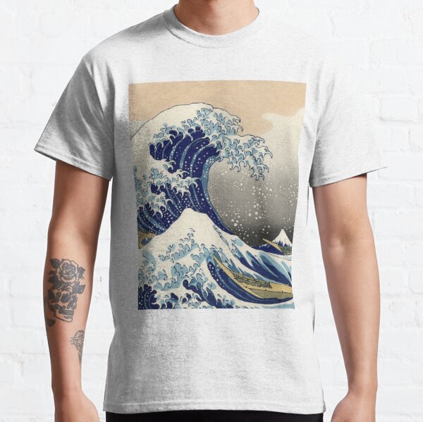 Japanese Wave Print Classic T-Shirt
