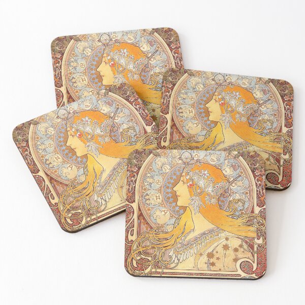 Item preview, Zodiac (1896) by Alphonse Maria Mucha designed and sold by IndieArtDream.