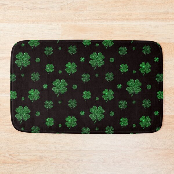Item preview, St Patricks Day, Deep Green 4 Leaf Faux Glitter Clovers designed and sold by Felicity-K.