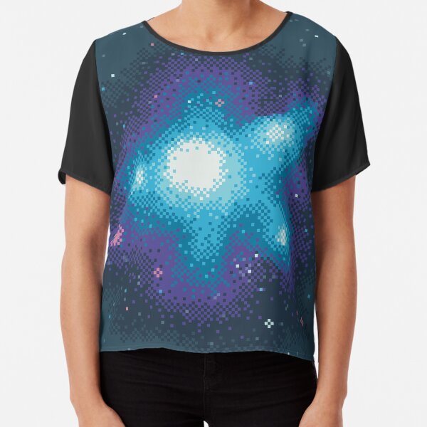 8Bit Galaxies: Cornflower Nebula Chiffon Top