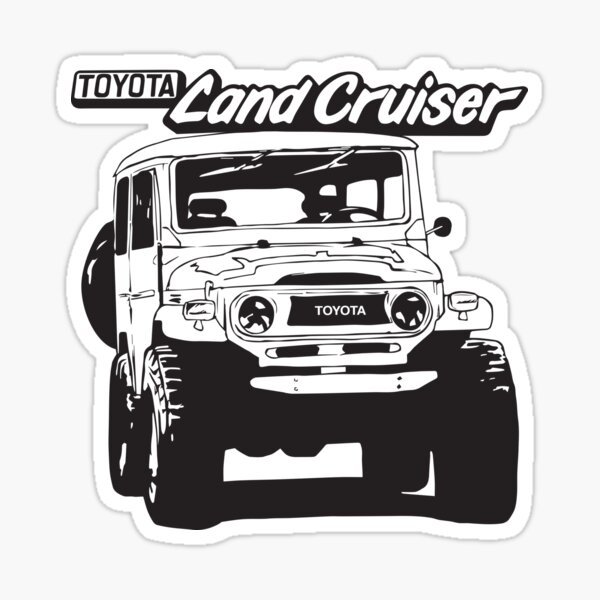Hand drawn 1974 Toyota FJ40 Landcruiser Sticker