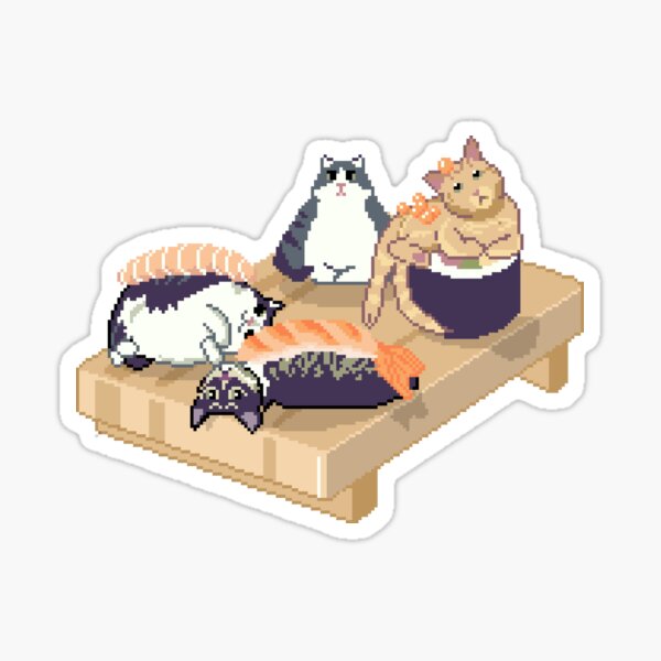 Cat sushi Sticker