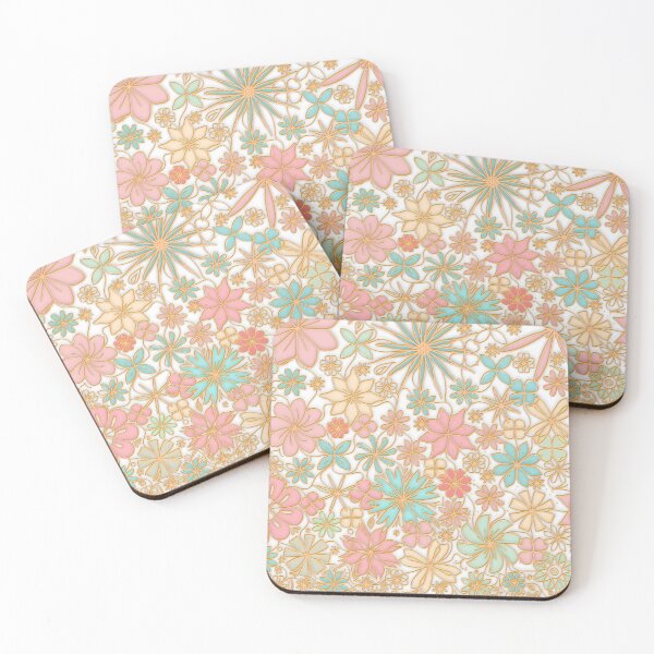 Item preview,  Whimsical Retro Botanical Garden Floral Pattern designed and sold by Karin Taylor.
