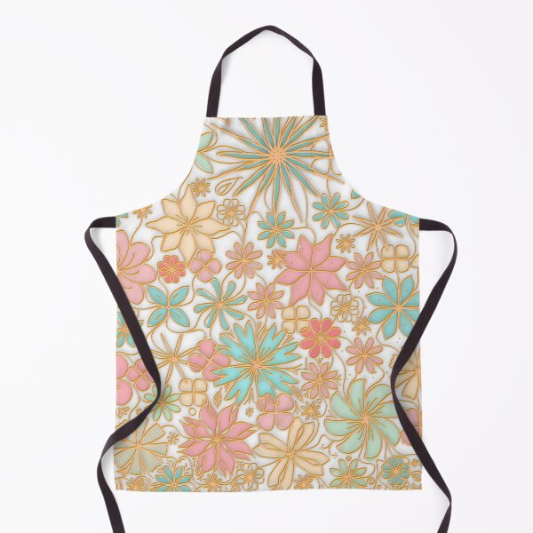 Item preview, Whimsical Retro Botanical Garden Floral Pattern designed and sold by Karin Taylor.