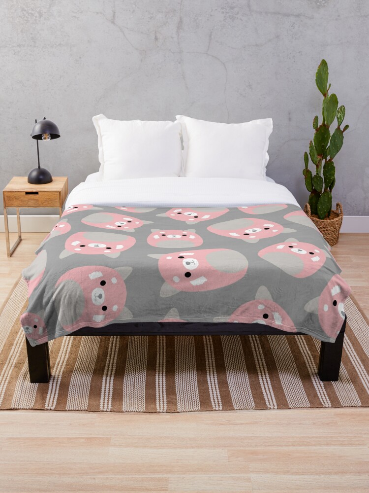 Squishmallows Mischa The Redpanda Cute Squishmallow Art Throw Blanket For Sale By Natashamiaow Redbubble