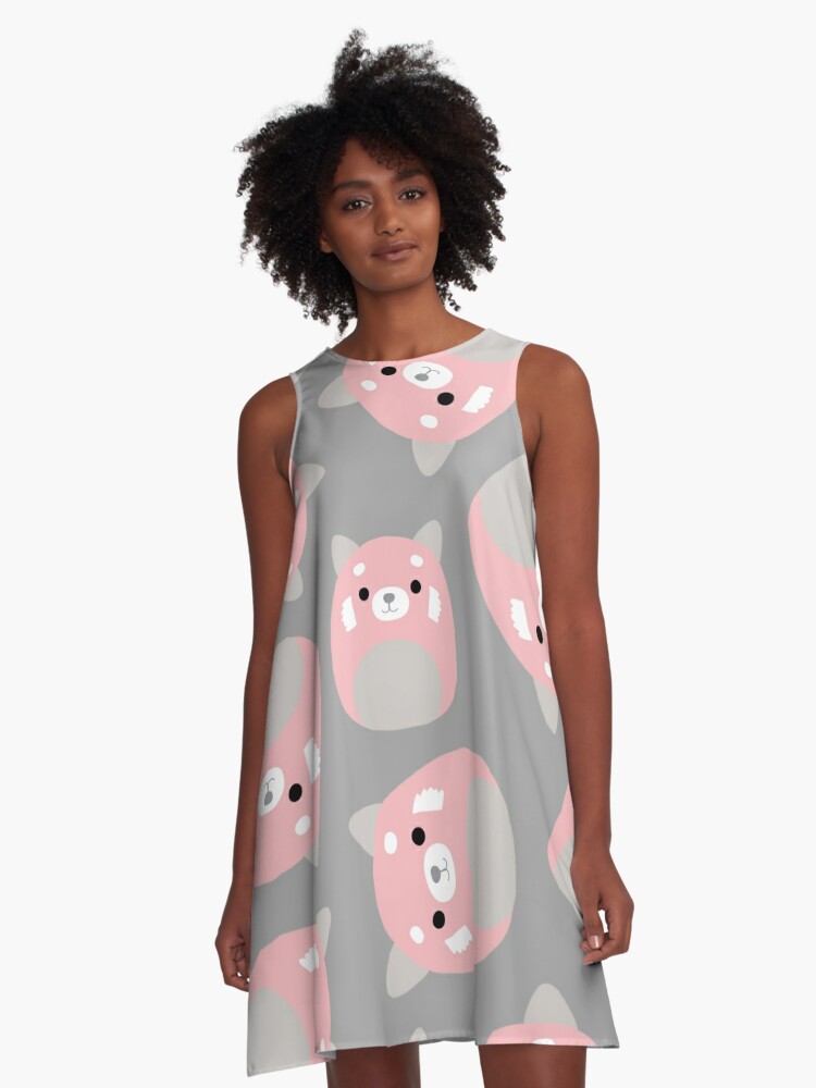 Squishmallows Mischa The Redpanda Cute Squishmallow Art A Line Dress For Sale By Natashamiaow Redbubble