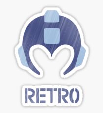 Retro - Blue Bomber Textured Sticker