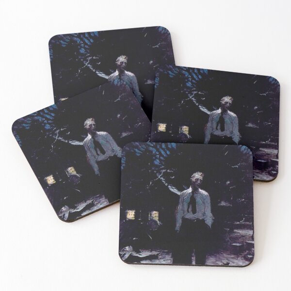 Item preview, Man standing outside of house at night by Dean Cornwell designed and sold by IndieArtDream.