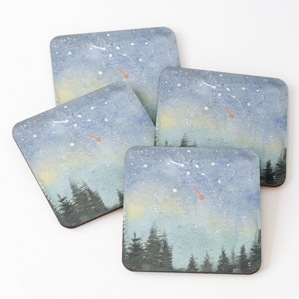 Item preview, Night at the Forest. Watercolor Painting  designed and sold by Eugenia Alvarez.