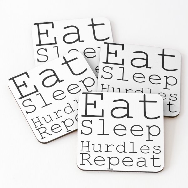Item preview, Eat Sleep Hurdles Repeat | Black text designed and sold by Qestar.