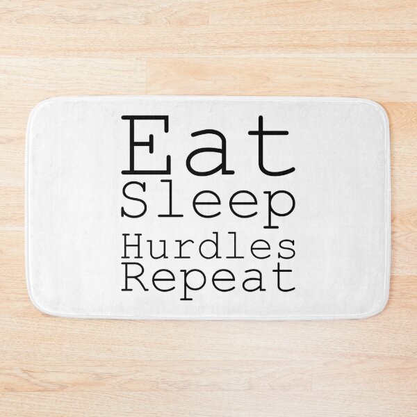 Item preview, Eat Sleep Hurdles Repeat | Black text designed and sold by Qestar.