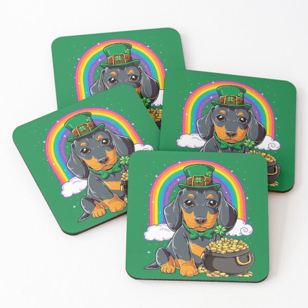 Item preview, Dachshund Leprechaun Arco Iris designed and sold by zedbubblez.