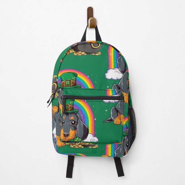 Item preview, Dachshund Leprechaun Rainbow designed and sold by zedbubblez.