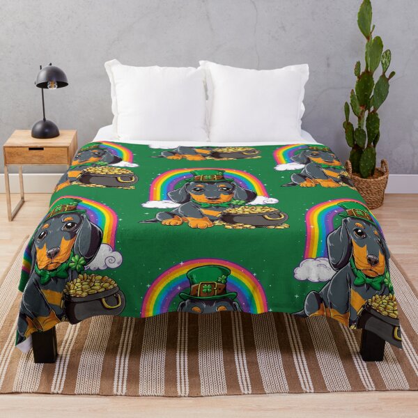 Item preview, Dachshund Leprechaun Arco Iris designed and sold by zedbubblez.