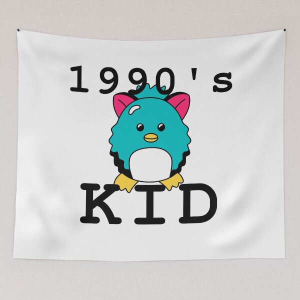 Item preview, 1990s Kid T-shirt, Retro Vintage Look-a-like-Furby T-shirt Black Ink designed and sold by KananiandKiki.