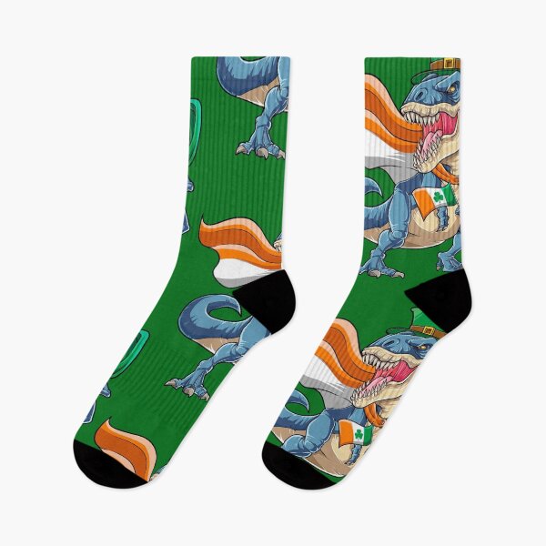 Item preview, Bandera irlandesa de dinosaurio T-rex designed and sold by zedbubblez.