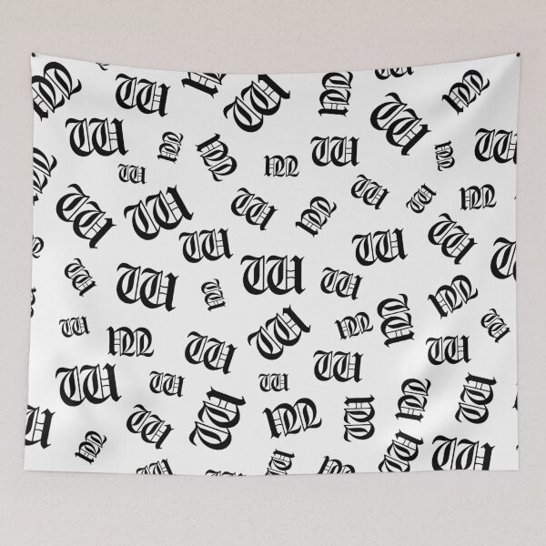 Item preview, W – Old English Initial Black Letter W Pattern  designed and sold by Typeglyphs.