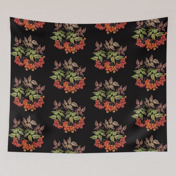 Item preview, Embroidery red branches of a mountain ash berry designed and sold by matrioshka.