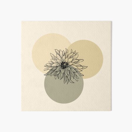 Organic Flower - Minimal Abstract Art Board Print