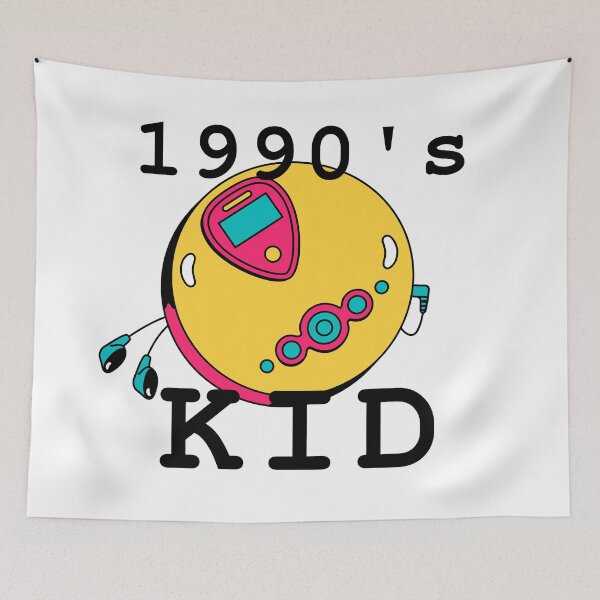 Item preview, 1990s Kid T-shirt, Retro Vintage Discman T-shirt black Ink designed and sold by KananiandKiki.