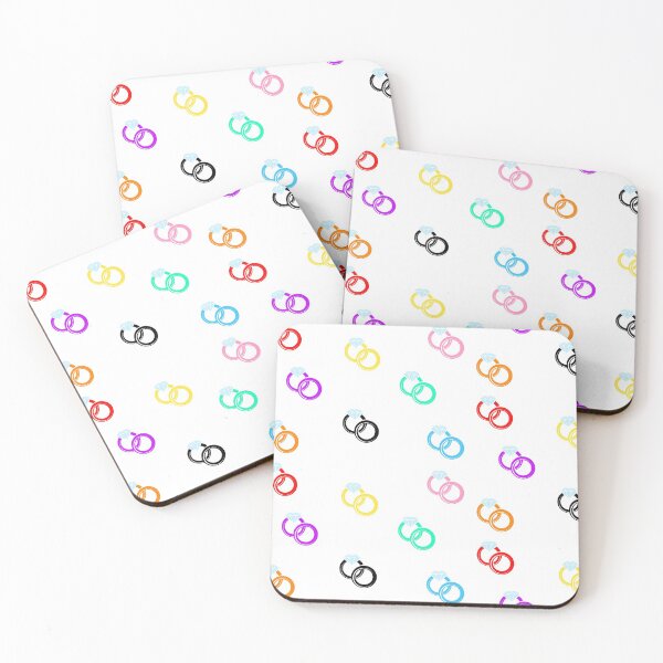 Item preview, Will You Marry Me, Wedding Rings Colorful Pattern designed and sold by KananiandKiki.