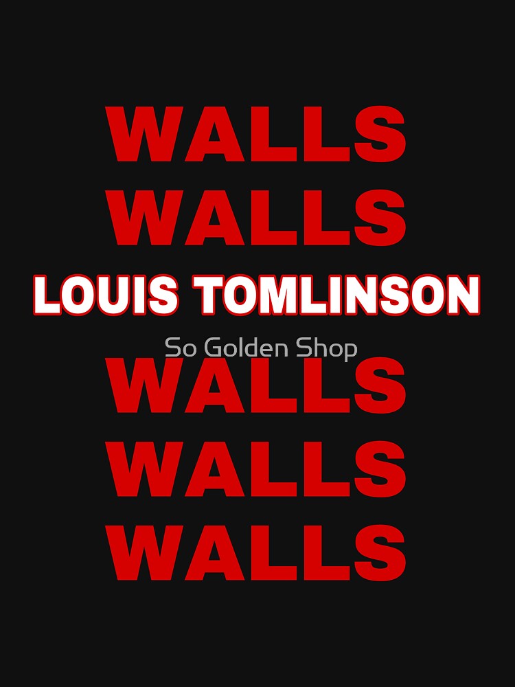 Walls Louis Tomlinson red Sticker for Sale by So Golden Shop