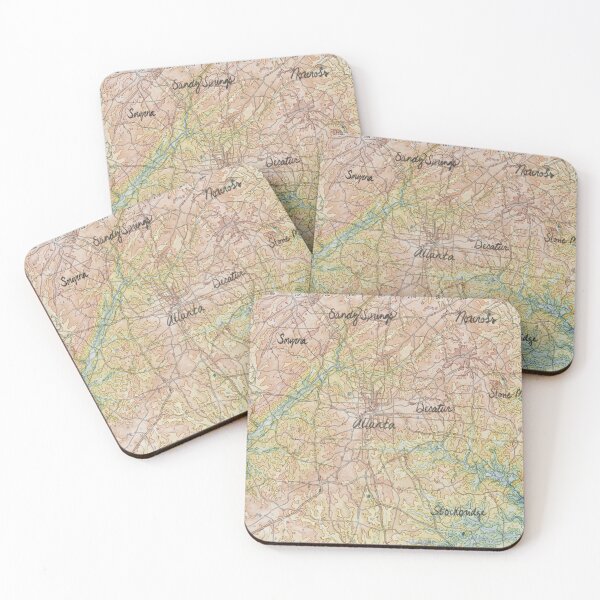 Item preview, Atlanta GA illustrated topographic map designed and sold by jcray.