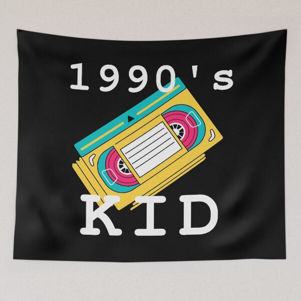 Item preview, 1990s Kid T-shirt, Retro Vintage VHS Video Tape T-shirt White Ink designed and sold by KananiandKiki.