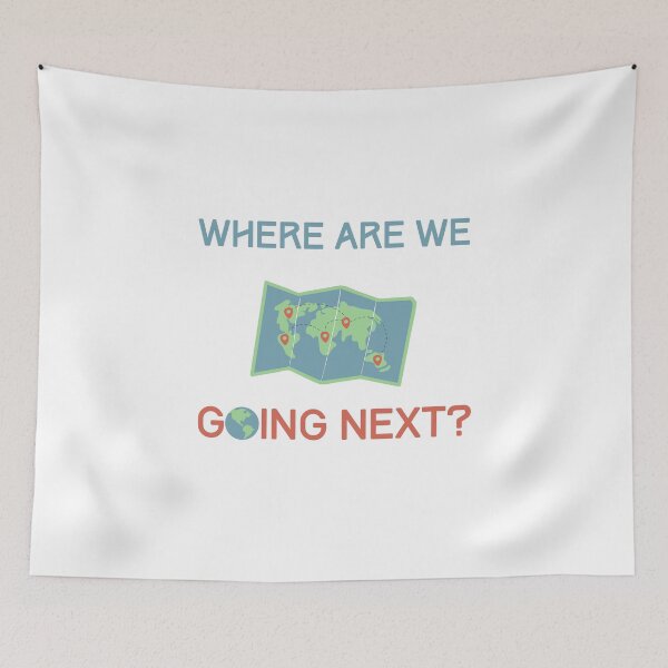 Item preview, Where are we going next? World traveler passport stamp white designed and sold by daguilon.
