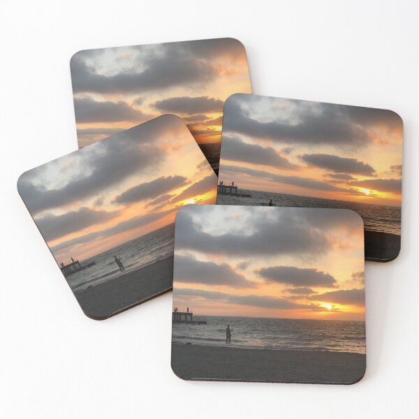 Item preview, Beautiful sunset at the jetty with a fisherman nearby designed and sold by James  Kerr.