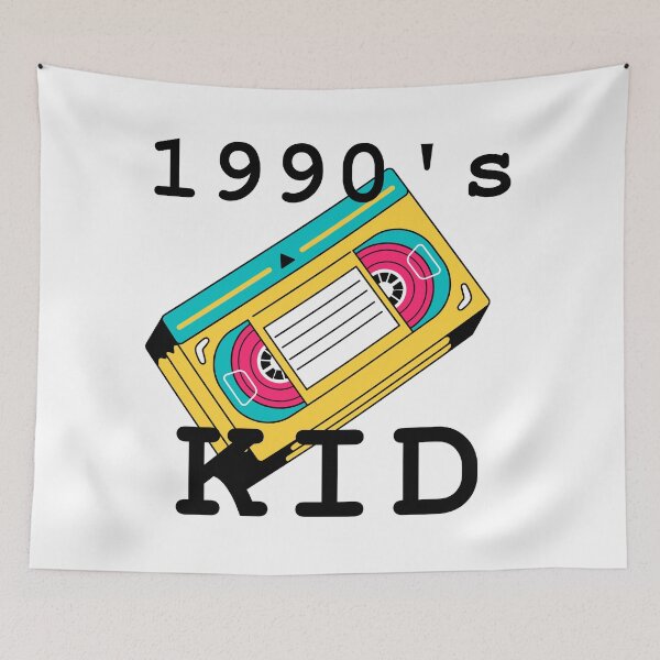 Item preview, 1990s Kid T-shirt, Retro Vintage VHS Video Tape T-shirt Black Ink designed and sold by KananiandKiki.