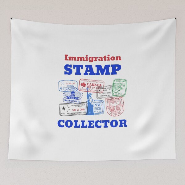 Item preview, Immigration stamp collector. World traveler passport stamp white designed and sold by daguilon.