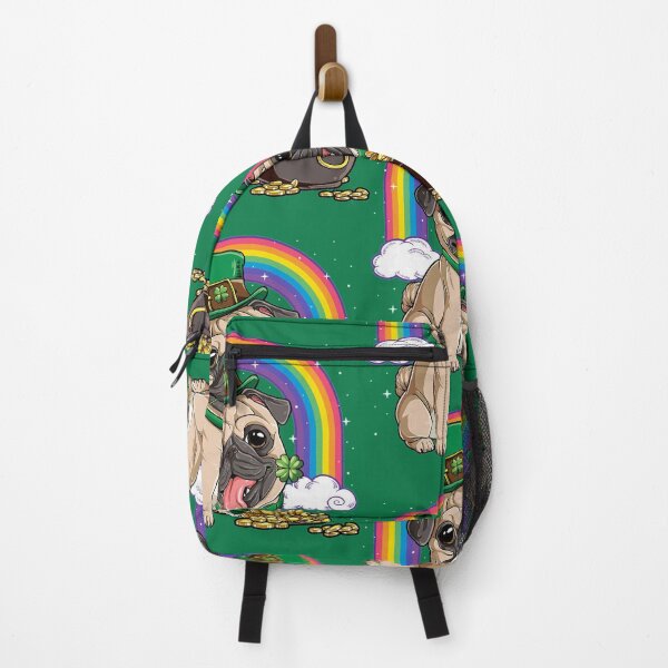 Item preview, Pug Leprechaun Rainbow designed and sold by zedbubblez.