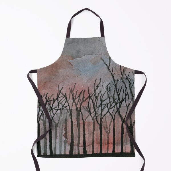 Item preview, Winter Sunset. Original Watercolor Painting designed and sold by Eugenia Alvarez.