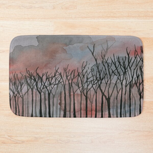 Item preview, Winter Sunset. Original Watercolor Painting  designed and sold by Eugenia Alvarez.