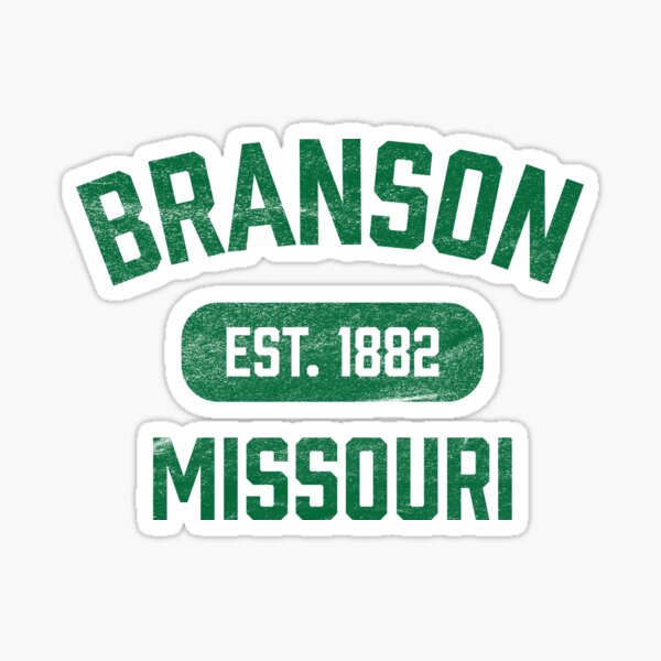 Branson, Missouri Est. 1882 - Vintage Athletic Sticker