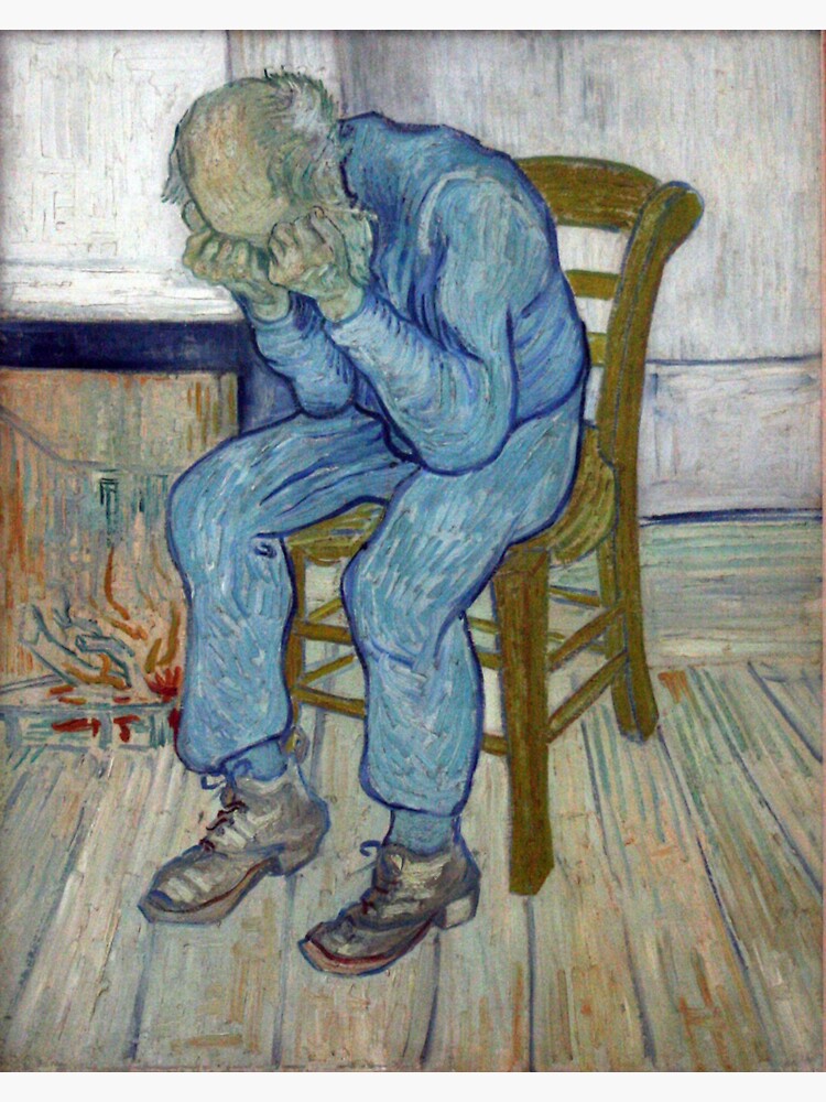 Thumbnail 3 of 3, Sticker, 'At Eternity's Gate' by Vincent Van Gogh (Reproduction) designed and sold by RozAbellera.