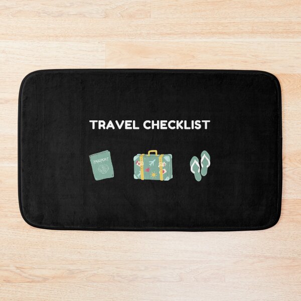 Item preview, Travel checklist world traveler passport stamp black designed and sold by daguilon.