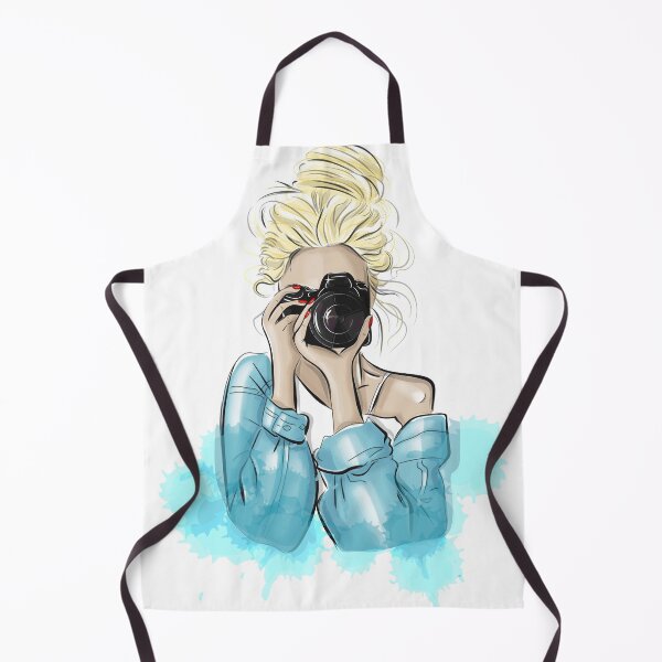 Item preview, girl with camera, photography girl, photographer, photographer logo designed and sold by DenicaStudio.