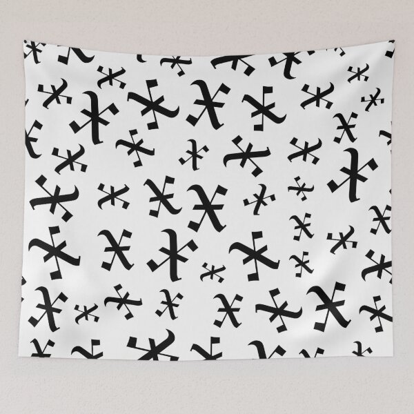 Item preview, X – Old English Initial Black Letter X Pattern  designed and sold by Typeglyphs.