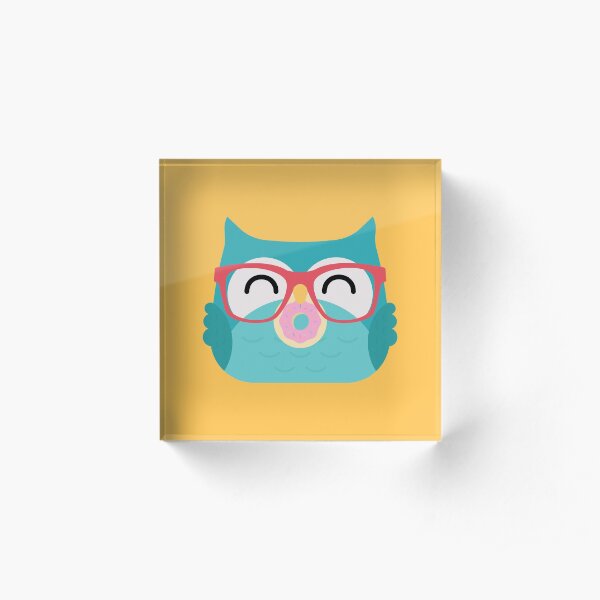Cute Kawaii Owl Acrylic Block