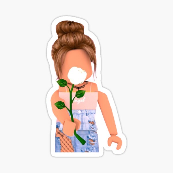 Roblox Girl Stickers Redbubble - beautiful aesthetic roblox girl gfx blonde hair