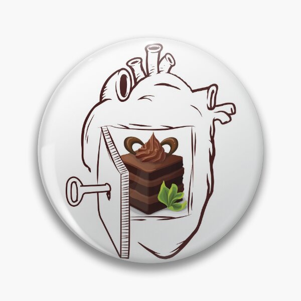 Item preview, Chocolate Cake In My Heart designed and sold by foodisthekey.