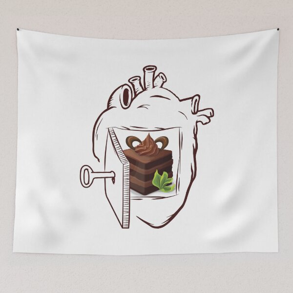 Item preview, Chocolate Cake In My Heart designed and sold by foodisthekey.