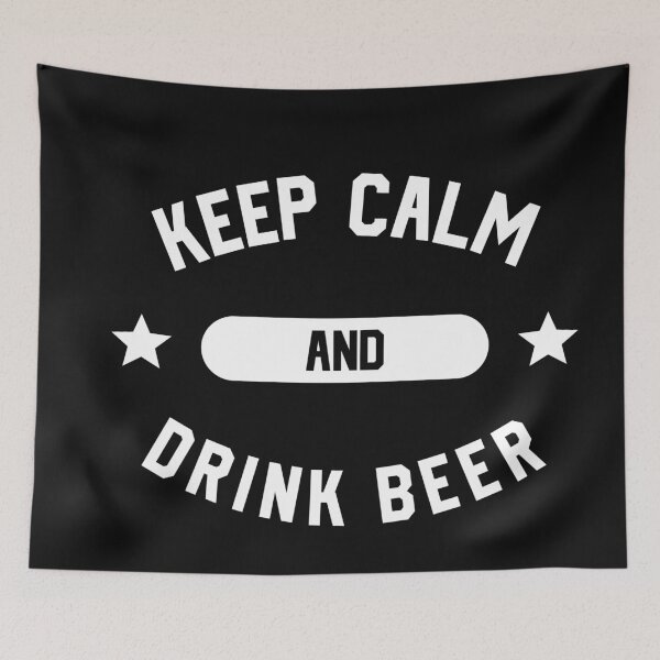 Item preview, Keep Calm and drink beer  -funny beer puns designed and sold by shivani21061993.