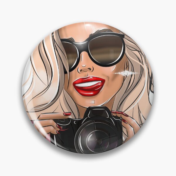 Item preview, Girl with camera, photographer logo, photography, photographer designed and sold by DenicaStudio.