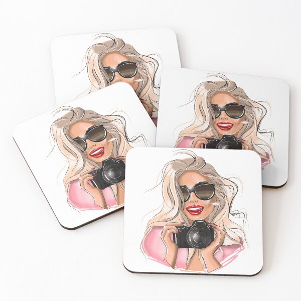 Item preview, Girl with camera, photographer logo, photography, photographer designed and sold by DenicaStudio.