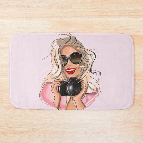 Item preview, Girl with camera, photographer logo, photography, photographer designed and sold by DenicaStudio.