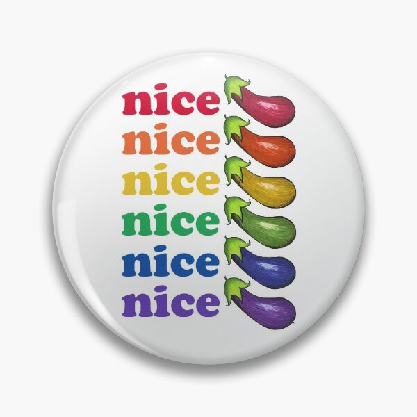 Item preview, Eggplant Emoji - Nice Cock Rainbow designed and sold by The White Bat.